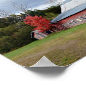 Storm Clouds over Vermont Barn Poster (Hoek)