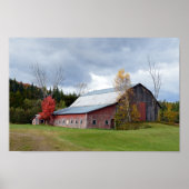 Storm Clouds over Vermont Barn Poster (Voorkant)