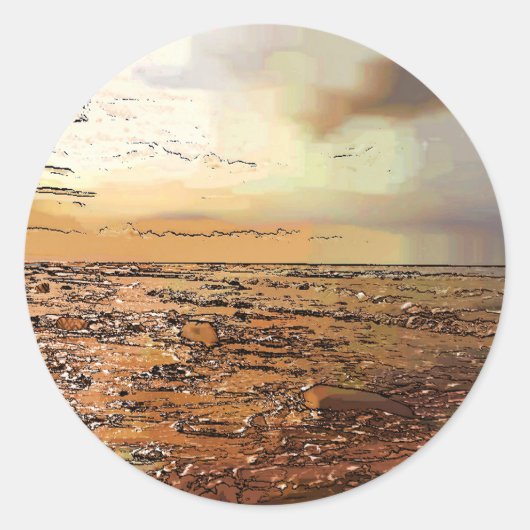 STORM CLOUDS RONDE STICKER (Voorkant)