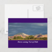 Storm Coming-Torrey Utah Briefkaart (Voorkant / Achterkant)