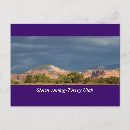 Storm Coming-Torrey Utah Briefkaart (Voorkant)