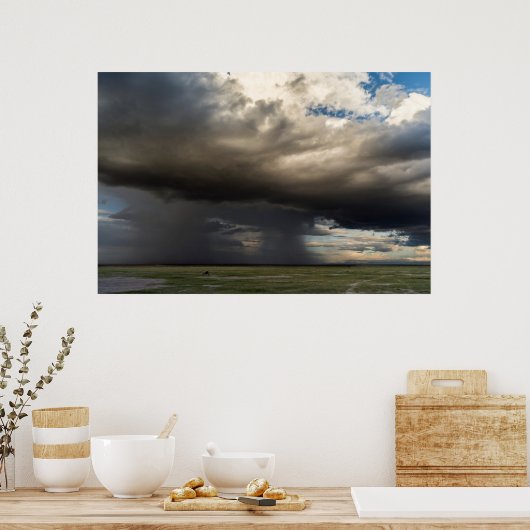 Storm dat zich over de nabijgelegen slangen van de poster (Keuken)