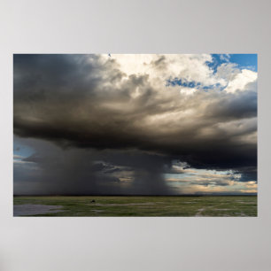 Storm dat zich over de nabijgelegen slangen van de poster