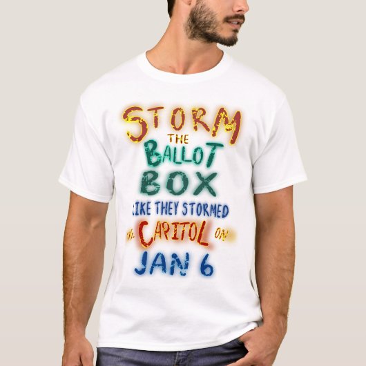Storm de stembus zoals ze het Capitool op deden T-shirt (Voorkant)