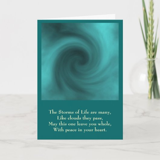 storm, de Stormen des levens zijn talrijk, als wol Kaart (Voorkant)