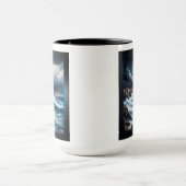 Storm door een mediterrane kust AI Art van Xendor7 Mok (Midden)