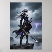 Storm Edge – geblinddoekt Cyber Warrior-Poster Poster (Voorkant)