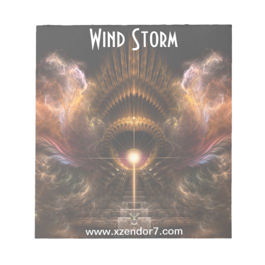 Storm fractal Art Notitieblok (Voorkant)