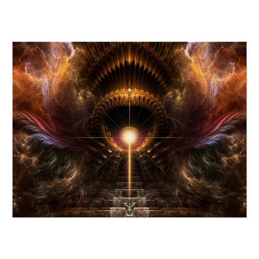 Storm fractal Art Perfect Poster (Voorkant)