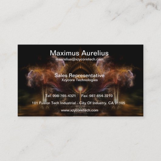 Storm fractal Art Visitekaartje (Voorkant)