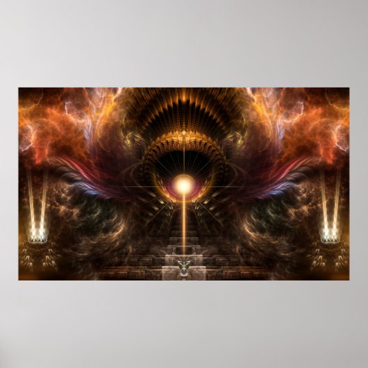 Storm fractal Art Wall Poster II (Voorkant)