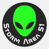 Storm Gebied 51 Ronde Sticker (Voorkant)