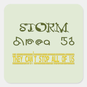 Storm Gebied 51 Vierkante Sticker