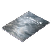 Storm Gratitude Journal Clouds Breaking met Name Notitieboek (Linkerzijde)