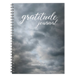 Storm Gratitude Journal Clouds Breaking met Name Notitieboek