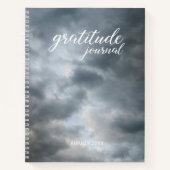 Storm Gratitude Journal Clouds Breaking met Name Notitieboek (Voorkant)
