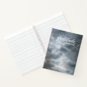 Storm Gratitude Journal Clouds Breaking met Name Notitieboek (Binnen)