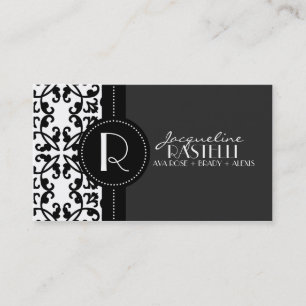Storm Grey Estate Damask Calling Card /hu Contactkaartje