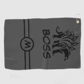 Storm Grey Stegosaurus Spiked Dinosaur Golfhanddoek (Horizontaal)