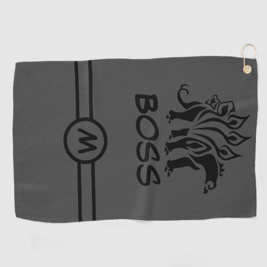 Storm Grey Stegosaurus Spiked Dinosaur Golfhanddoek (Horizontaal)