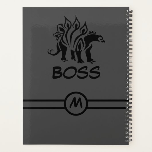 Storm Grey Stegosaurus Spiked Dinosaur Planner (Achterkant)