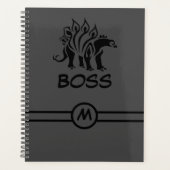 Storm Grey Stegosaurus Spiked Dinosaur Planner (Voorkant)