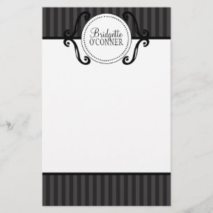 Storm grijs, niet-geordend, gepersonaliseerd briefpapier