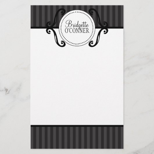 Storm grijs, niet-geordend, gepersonaliseerd briefpapier (Voorkant)