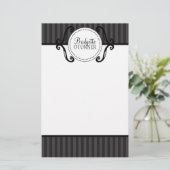 Storm grijs, niet-geordend, gepersonaliseerd briefpapier (Staand voorkant)