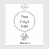 Storm Grijs Styracosaurus met Tribal War Paint Sticker (Vel)