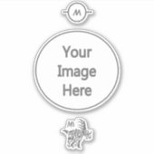 Storm Grijs Styracosaurus met Tribal War Paint Sticker (Voorkant)