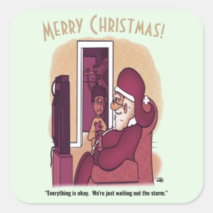 Storm grote vierkant ticker vierkante sticker