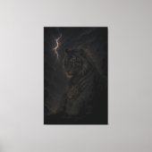 Storm Guardian Tiger & Cub – Dark Fantasy Animal A Canvas Afdruk (Voorkant)