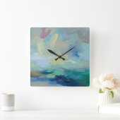 Storm I Abstract afdrukken | Silvia Vassileva Vierkante Klok (Huis)