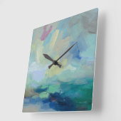 Storm I Abstract afdrukken | Silvia Vassileva Vierkante Klok (Hoek)