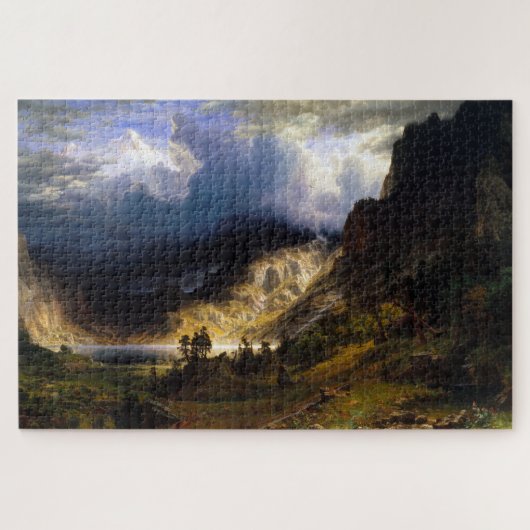 Storm in de Rocky Mountains, Mt. Rosalie, Bierstad Legpuzzel (Horizontaal)