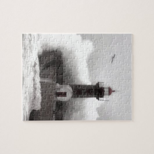 Storm in de vuurtoren legpuzzel (Horizontaal)