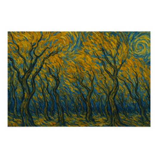 Storm in het Gouden Woud Perfect Poster (Voorkant)