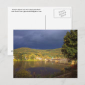 Storm in het najaar over de rivier de Connecticut Briefkaart (Voorkant / Achterkant)