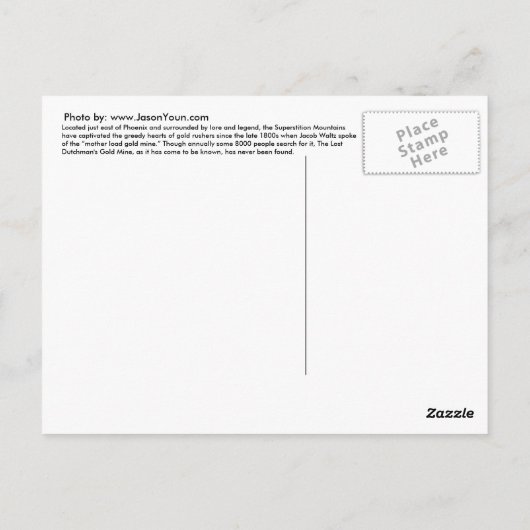 Storm in het onderdrukkingsgebergte briefkaart (Achterkant)