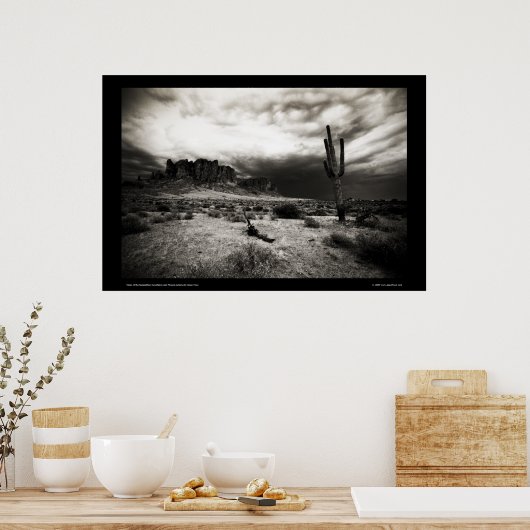 Storm in het onderdrukkingsgebergte poster (Keuken)