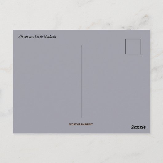 Storm in North Dakota Briefkaart (Achterkant)