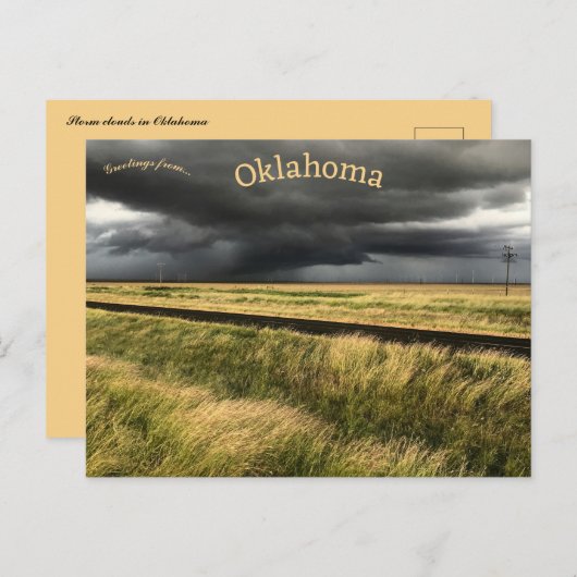Storm in Oklahoma Briefkaart (Voorkant / Achterkant)