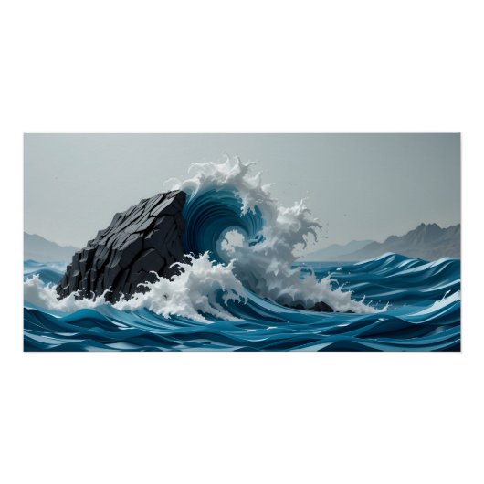 Storm in papier perfect poster (Voorkant)