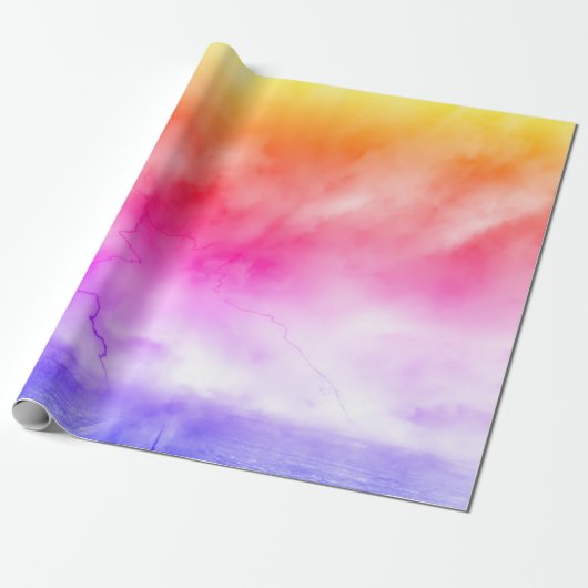 STORM IN RAINBOW KLEUREN CADEAUPAPIER (Uitgerold)