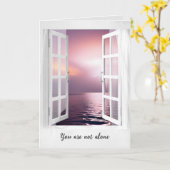 Storm in Venster Sympathie Kaart (Gele Bloem)