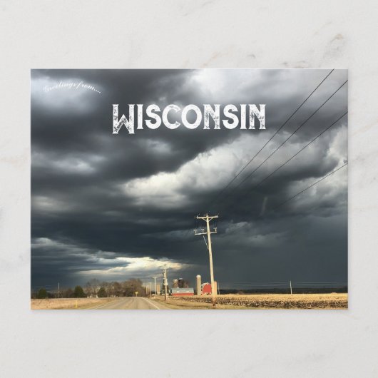 Storm in Wisconsin Nederland Briefkaart (Voorkant)