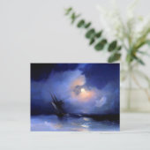 Storm in zee op een moonlit nacht door Ivan Aivazo Briefkaart (Staand voorkant)