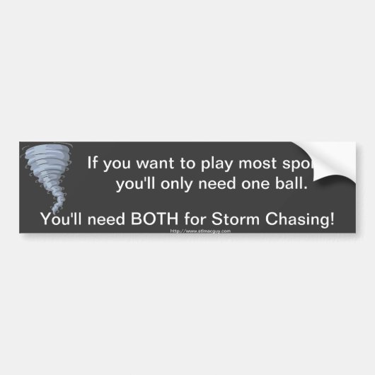 storm-kachelballen voor weersomstandigheden bumpersticker (Voorkant)
