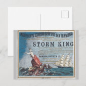 Storm King Clipper Zeilschip Briefkaart (Voorkant / Achterkant)